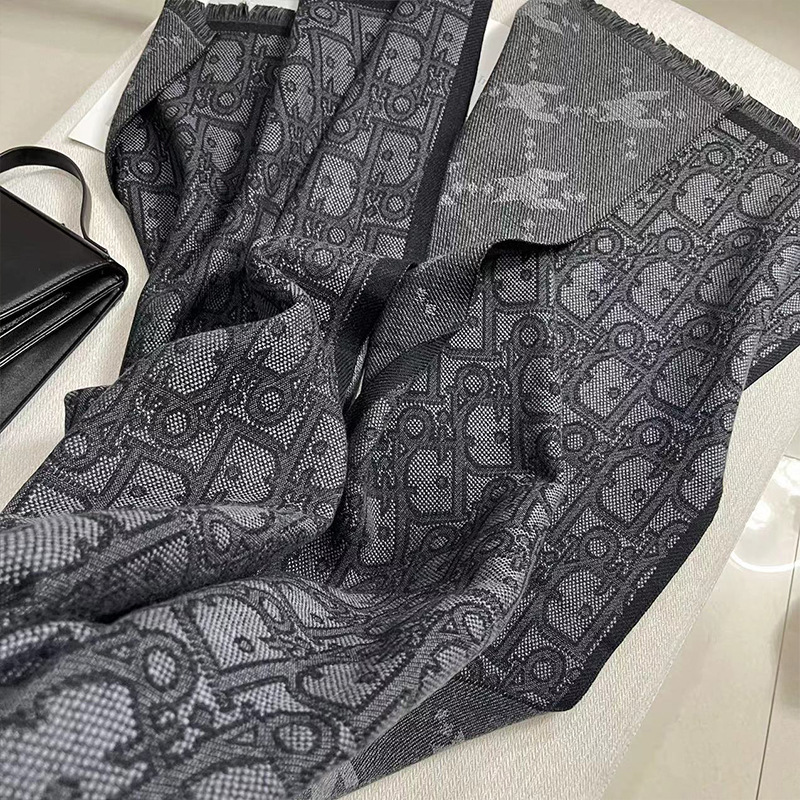 Double-Sided Imitation Cashmere Scarf Thousand Bird Lattice Men's Autumn And Winter Neck Dongdaemun New Big-Name Color Mosaic Korean Version Cape Application Scenario