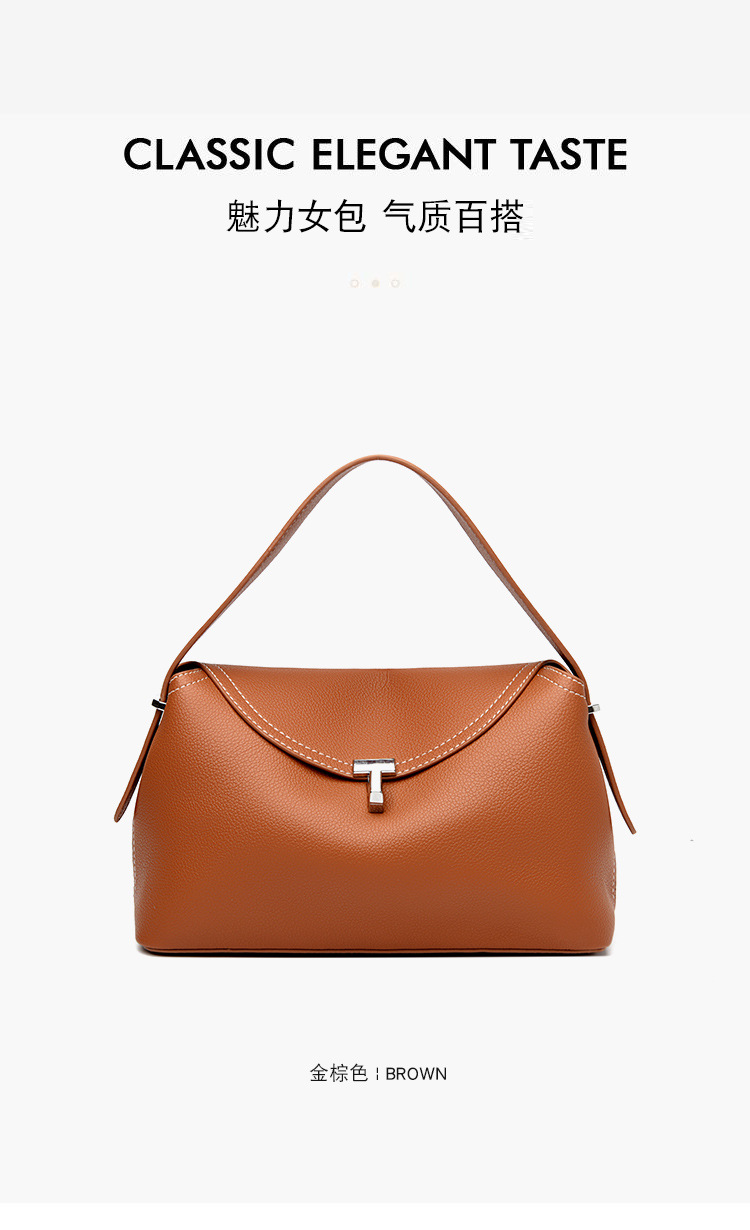 跨境手提包法式小众斜挎包复古简约手提枕头包大容量通勤包包女详情21