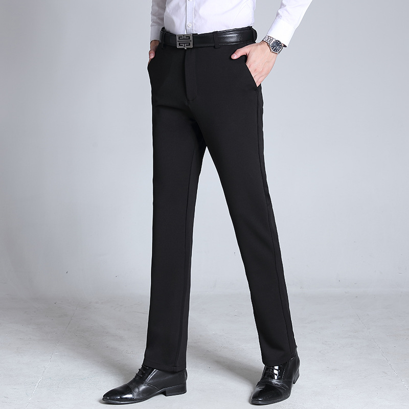 2024 Summer new men's pants, middle-aged and elderly dad pants, men's stretch high-waisted straight-leg pants, loose casual pants Specification image