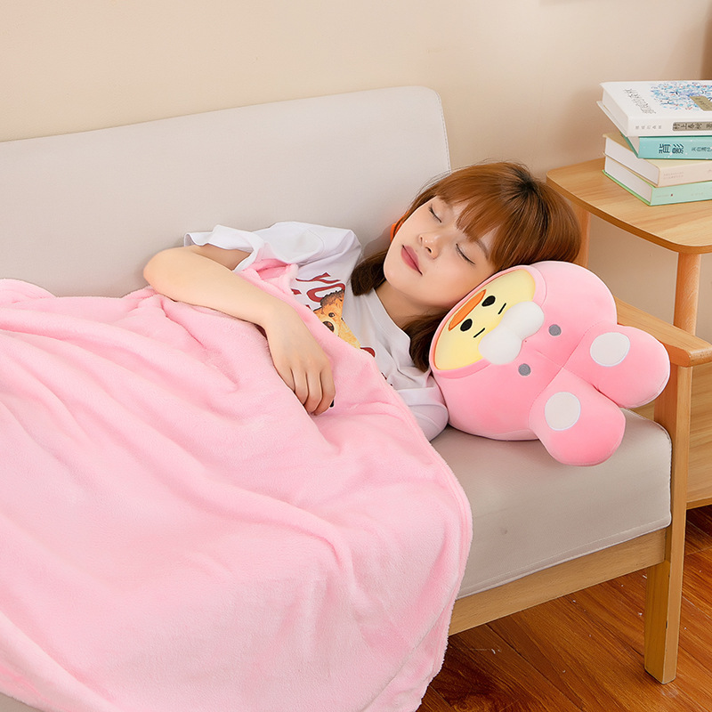 Cartoon Air Conditioning Blanket Plush Toy 2-In-1 Throw Pillow By Car Cushion Office Nap Machine Printed Logo Specification drawing