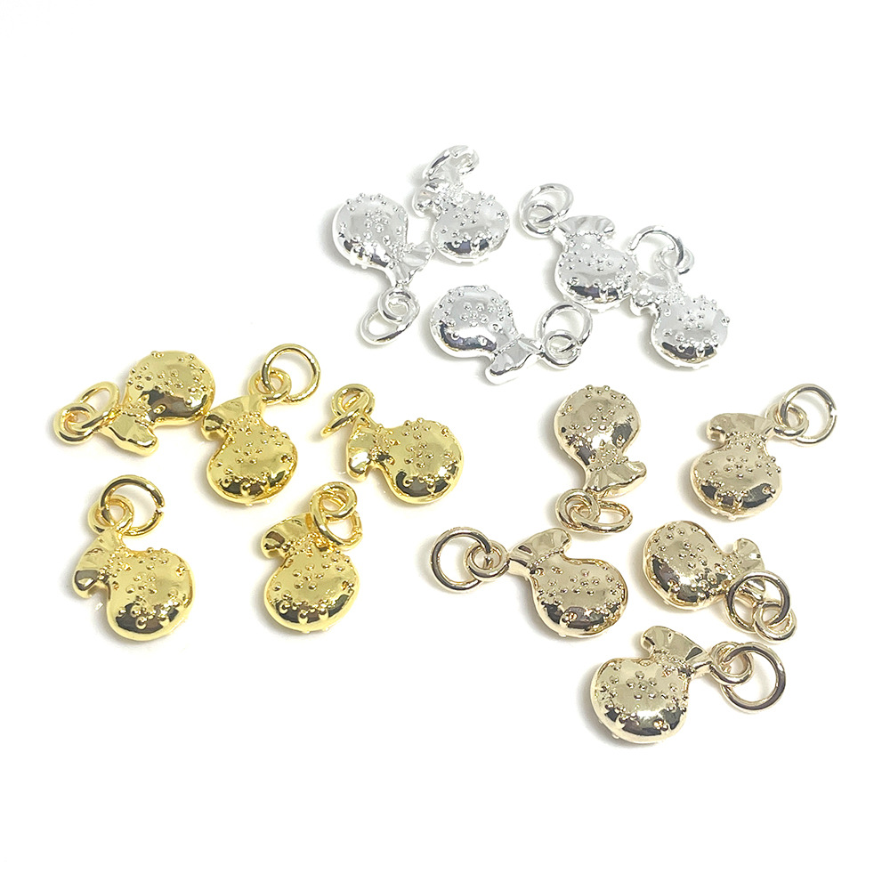Color 14K Gold Pendant Fortune Word Small Pendant Bracelet Accessories Diy Bracelet Necklace Jewelry Beading Materials Wholesale Item Picture