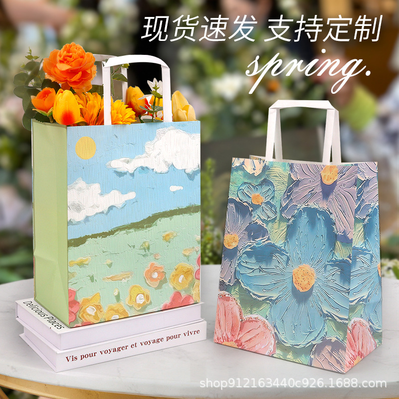 接手提袋烫金货/纸袋/礼品袋/六一礼品袋/手提纸袋细节图
