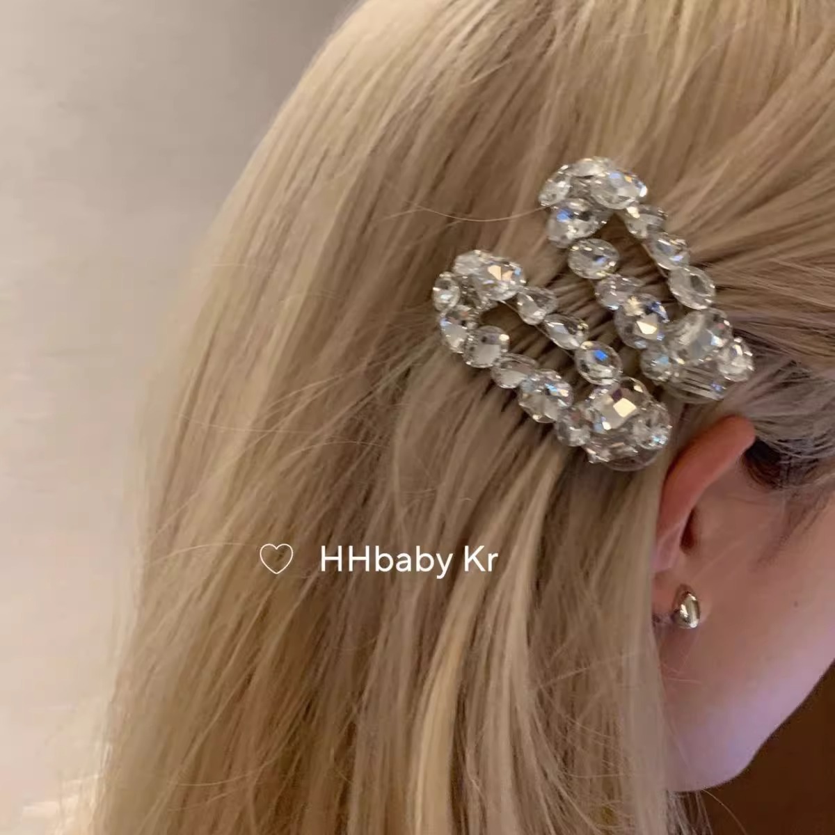 High-end style, super side zircon oval hair clip, makeup bangs hair clip, ins style side clip, stylish pic 7