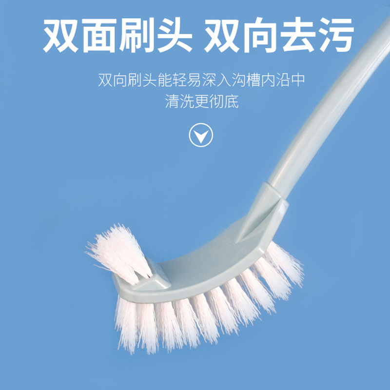 Household Toilet Brush Set Creative Toilet Wash Toilet Brush Long Handle No Dead Angle Cleaning Artifacts Crevices Brush Application Scenario