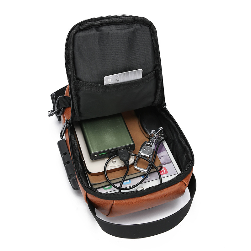 Cross-Border Foreign Trade 2024 New Advanced Motorcycle Bag Men's Portable Usb Password Lock Anti-Theft Chest Bag Wholesale Application Scenario