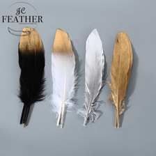 现货20根一包手工装饰刷漆羽毛饰品辅料优质喷金鹅毛跨境亚马逊