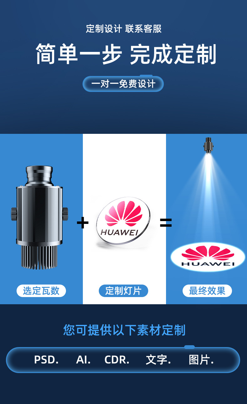 户外logo投影灯招牌门头地面店铺文字图案防水led射灯广告投影灯详情6