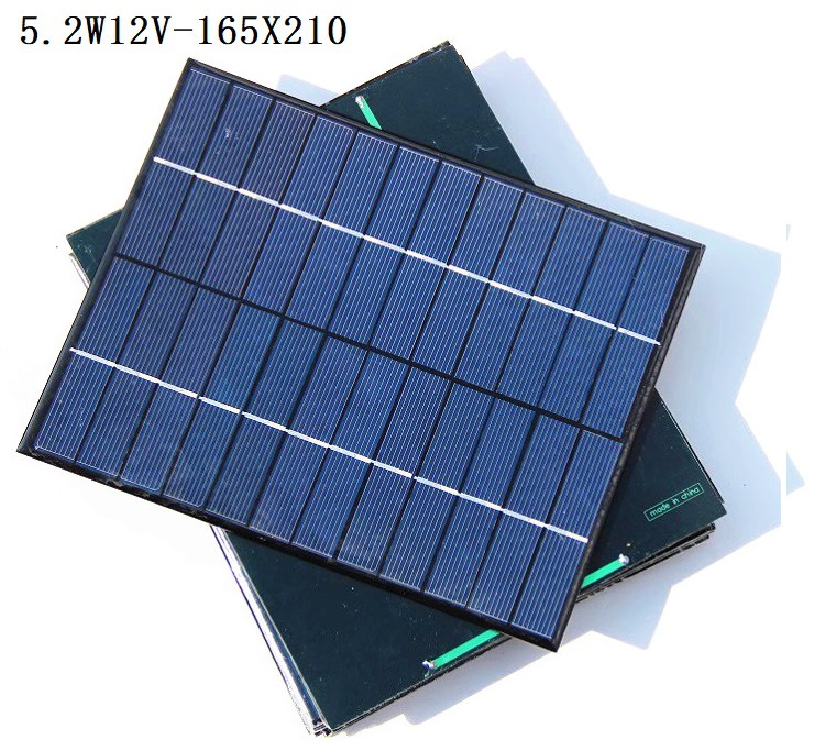 6W 5W 4W 3W 2.5W 2W 1.5W 12V Solar Panel Laminated Plastic Battery Small Board details Picture