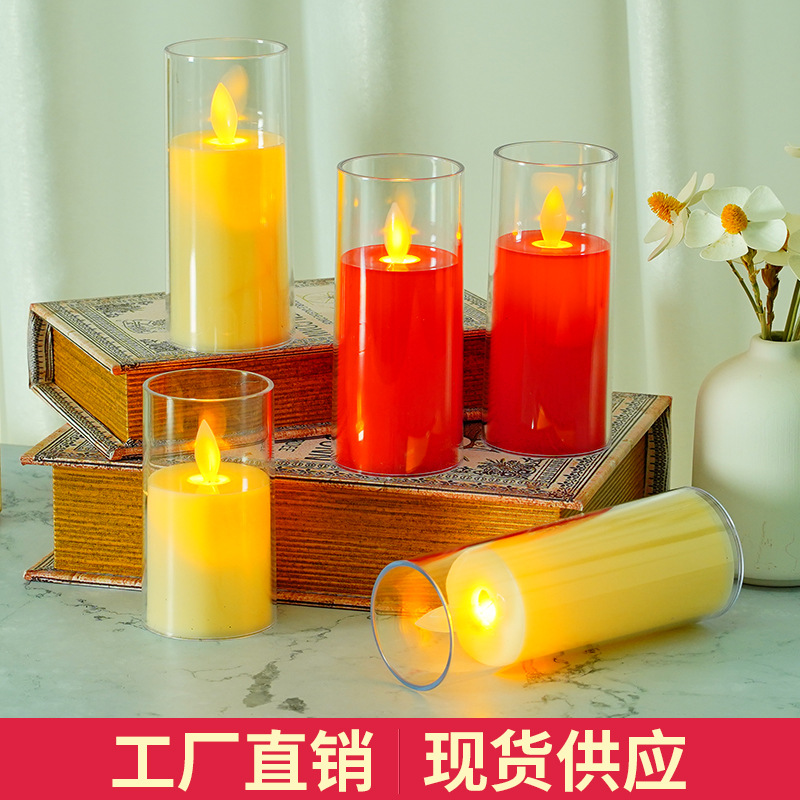 电子蜡烛led电子蜡烛灯摆件仿真浪漫生日布置创意婚庆道具长明灯