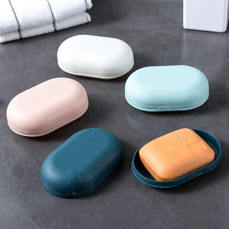 Creative sealed soap box with lid, fashionable and portable soap box, handmade soap tray, draining water, home and travel storage soap box Specification image