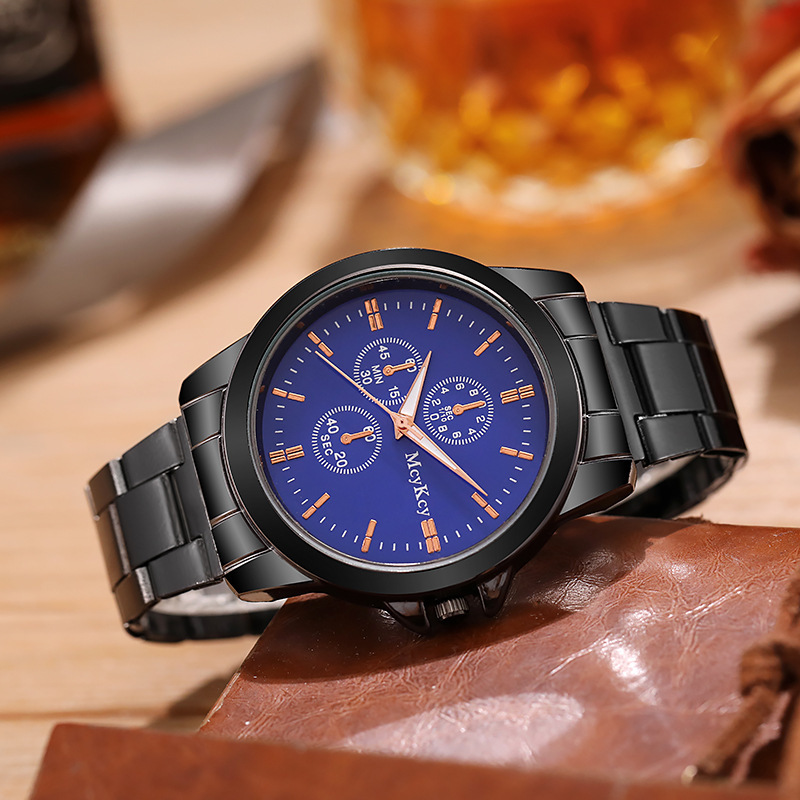 Factory direct sales of steel band couple watches, men's and women's quartz watches, light luxury gifts, live-streaming watches, one-piece consignment Specification image