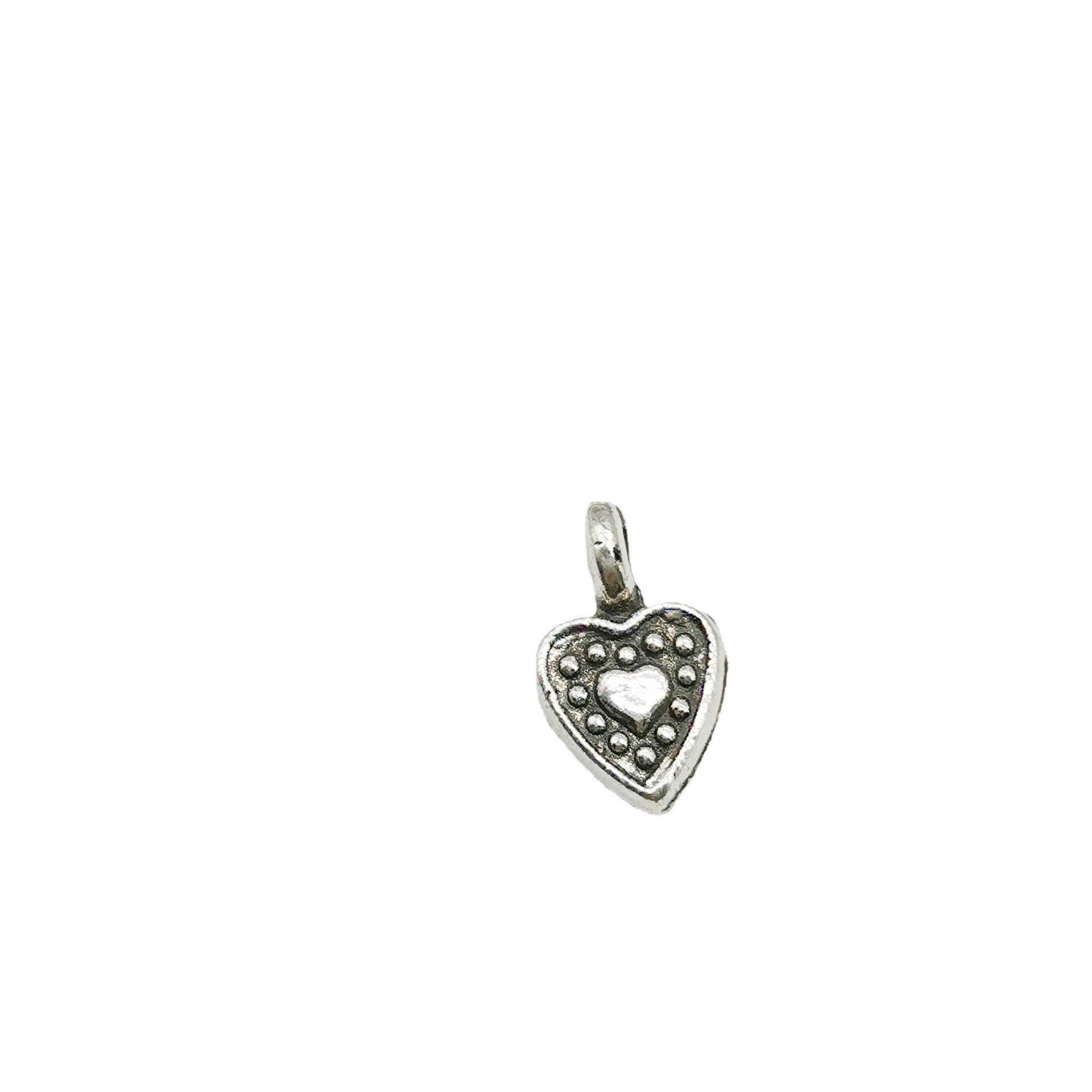 6*10Mm Alloy Ancient Silver Heart Heart Pendant Diy Necklace Bracelet Heart Accessories Wholesale Item Picture
