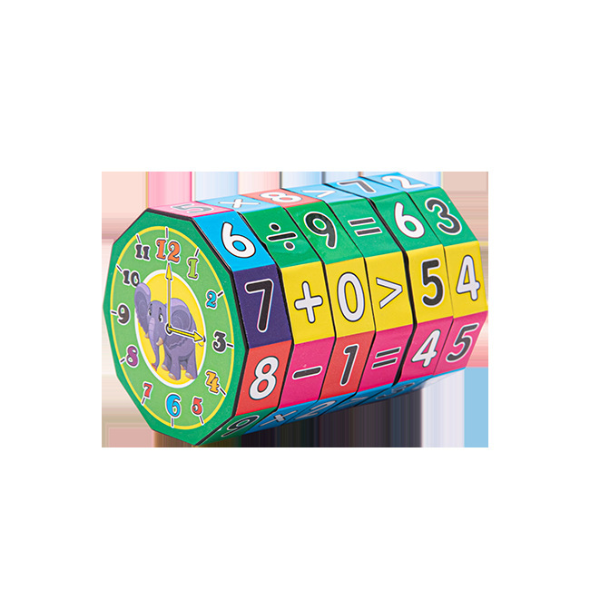 Large digital Rubik's Cube, cylindrical Rubik's cube, children's educational toys, plastic Rubik's Cube, kindergarten toys, ground promotion gifts Item Picture