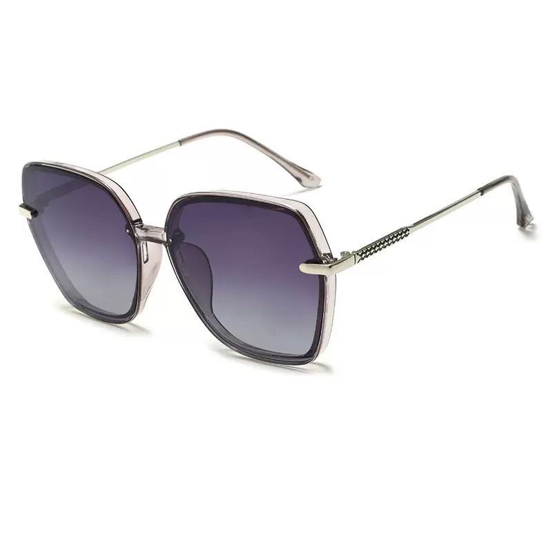 Large-framed square face sunglasses for women, new high-end look, small face, UV protection, sun protection, polarized sunglasses 8175 Item Picture