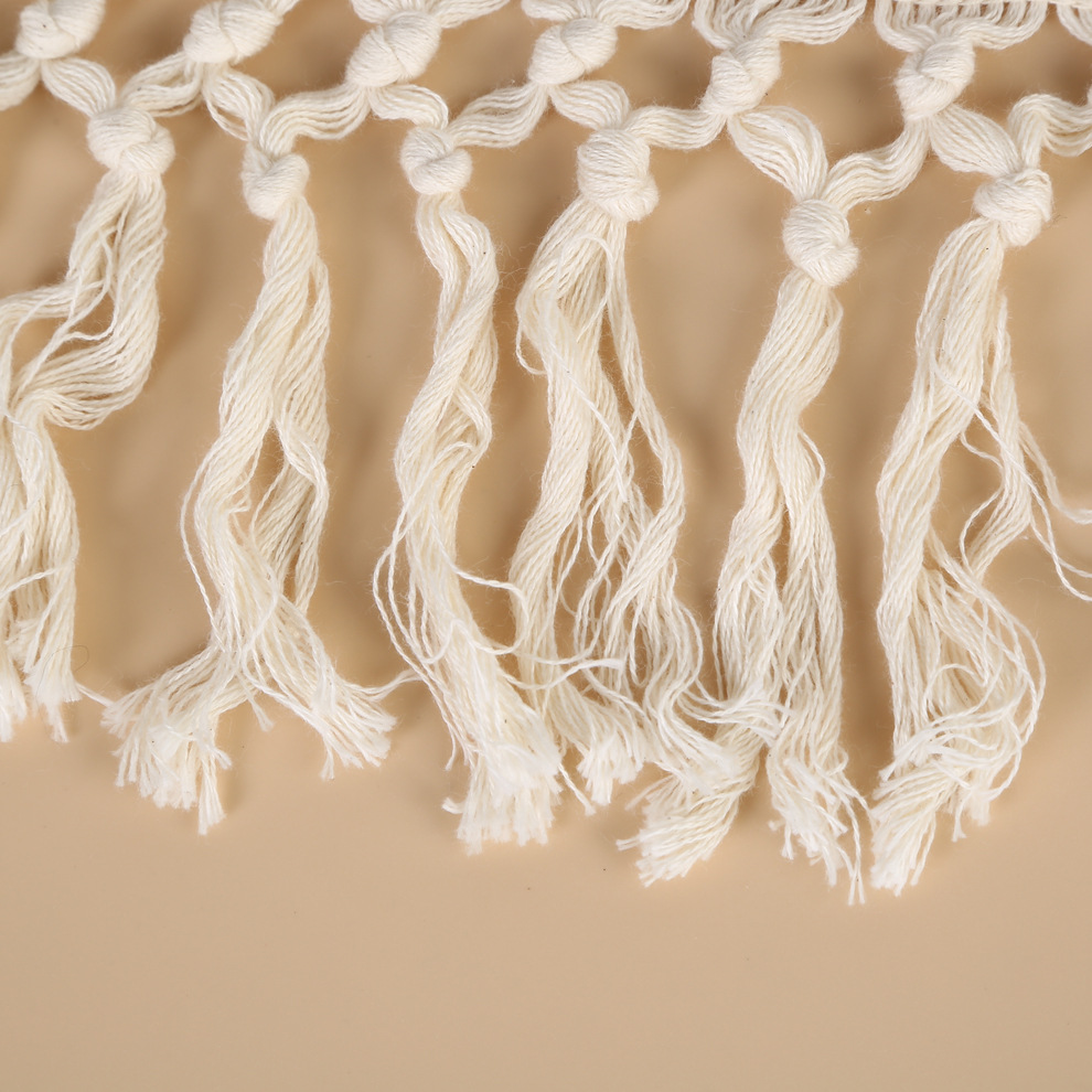 Factory stock: Cotton thread, hand-knotted tassel lace, pure cotton lace, curtain tassels, clothing and home textile accessories, lace webbing Application Scenario