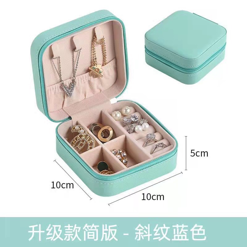 Factory wholesale of small zipper-style jewelry storage boxes, stud earrings, rings and other jewelry storage boxes in stock Application Scenario