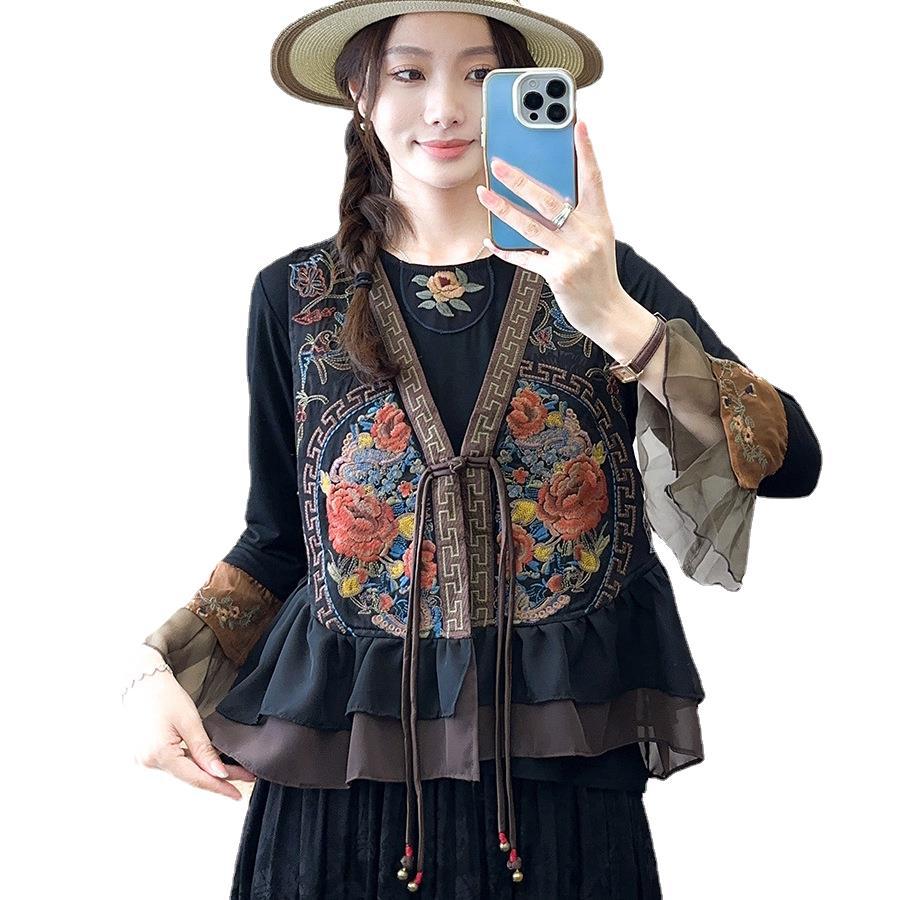 阔腿裤女高腰休闲/背心女士宽松时尚/女裤针织/妈妈装女宽松时尚休闲/棉服女宽松韩版白底实物图