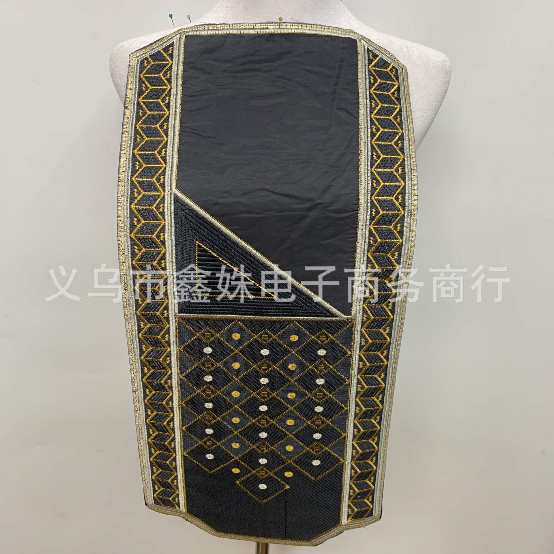 Hot-selling rectangular embroidered circular collar stage costume accessories