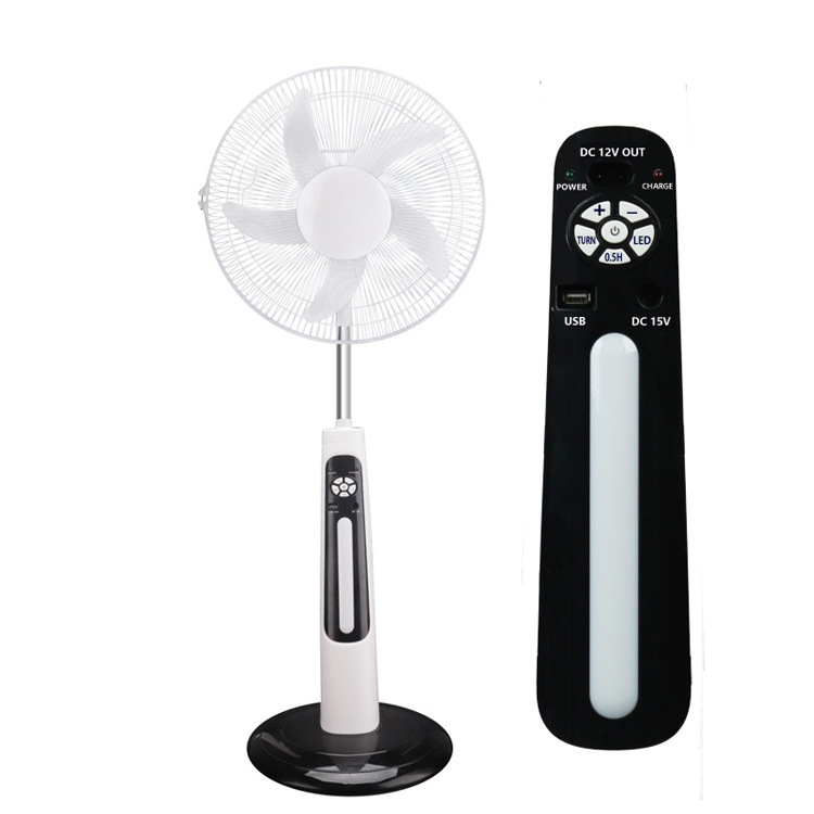 Long-lasting and durable 18-inch camping fan with battery light, floor fan with lighting, solar fan, 16-inch charging Item Picture