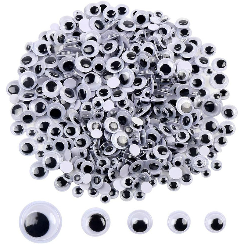 Self-adhesive black and white activity eye mixed set children's handmade diy material toy accessories animal eye ball stickers