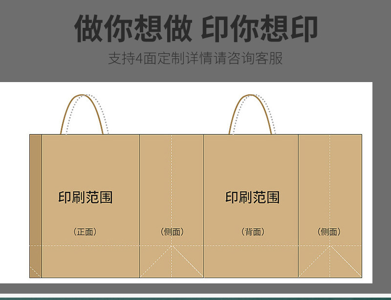 现货批发化妆品饰品服装礼品手提袋承重10斤牛皮纸袋加厚厂家直营详情11
