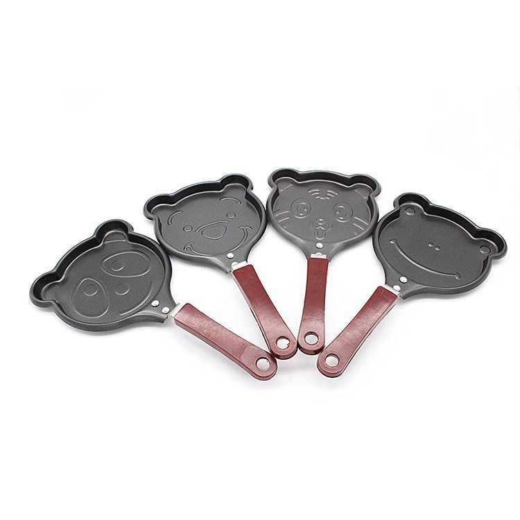 cartoon egg's pan Cartoon mini Frying pan Flat pan Animal heart Frying pan Non-stick pan 14cm details Picture