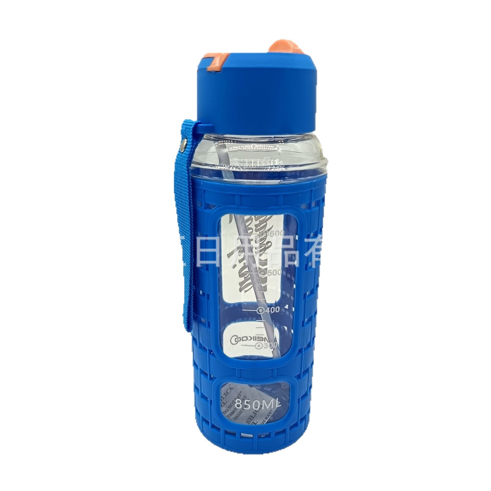 High appearance level plastic large-capacity water cups for both boys and girls, portable drawstring, push-cap, straw, sports and fitness water bottles, straw cups Item Picture