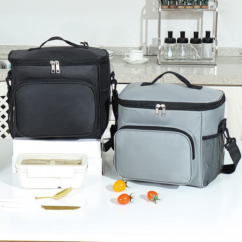 Cross-border best-selling insulated bags, thickened outdoor insulated bags, folding picnic ice packs, crossbody large-capacity hand-held bento bags details Picture