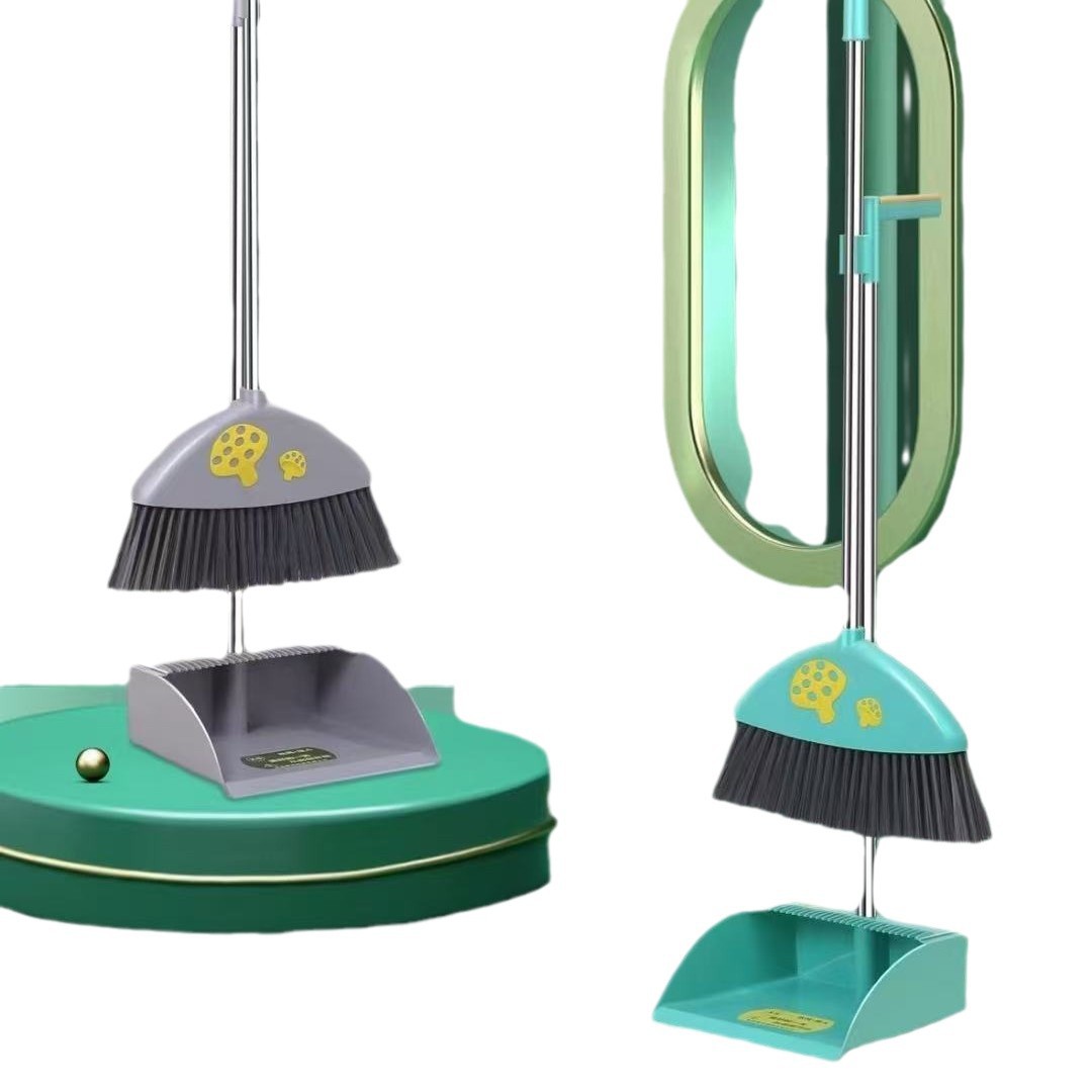 Indoor and outdoor plastic sweeping broom set, household broom, dustpan and garbage shovel combination Item Picture