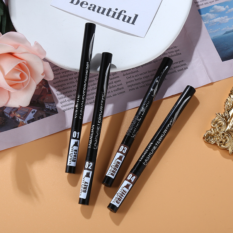Yabolian Foreign Trade Lasting Non-Decolorization, Sweat Proof And Waterproof Beginner Four Cross Head Eyeliner Wholesale Makeup Eyebrow Pencil