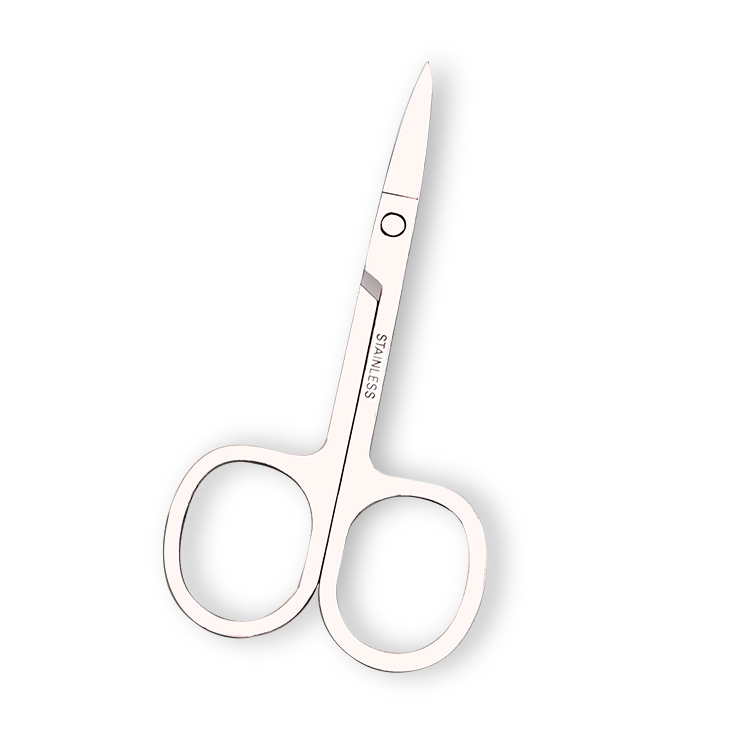 Household stainless steel eyebrow trimmers, student beauty tools, curved and pointed beard trimmers, nose hair trimmers, beauty and makeup eyebrow trimmers Item Picture