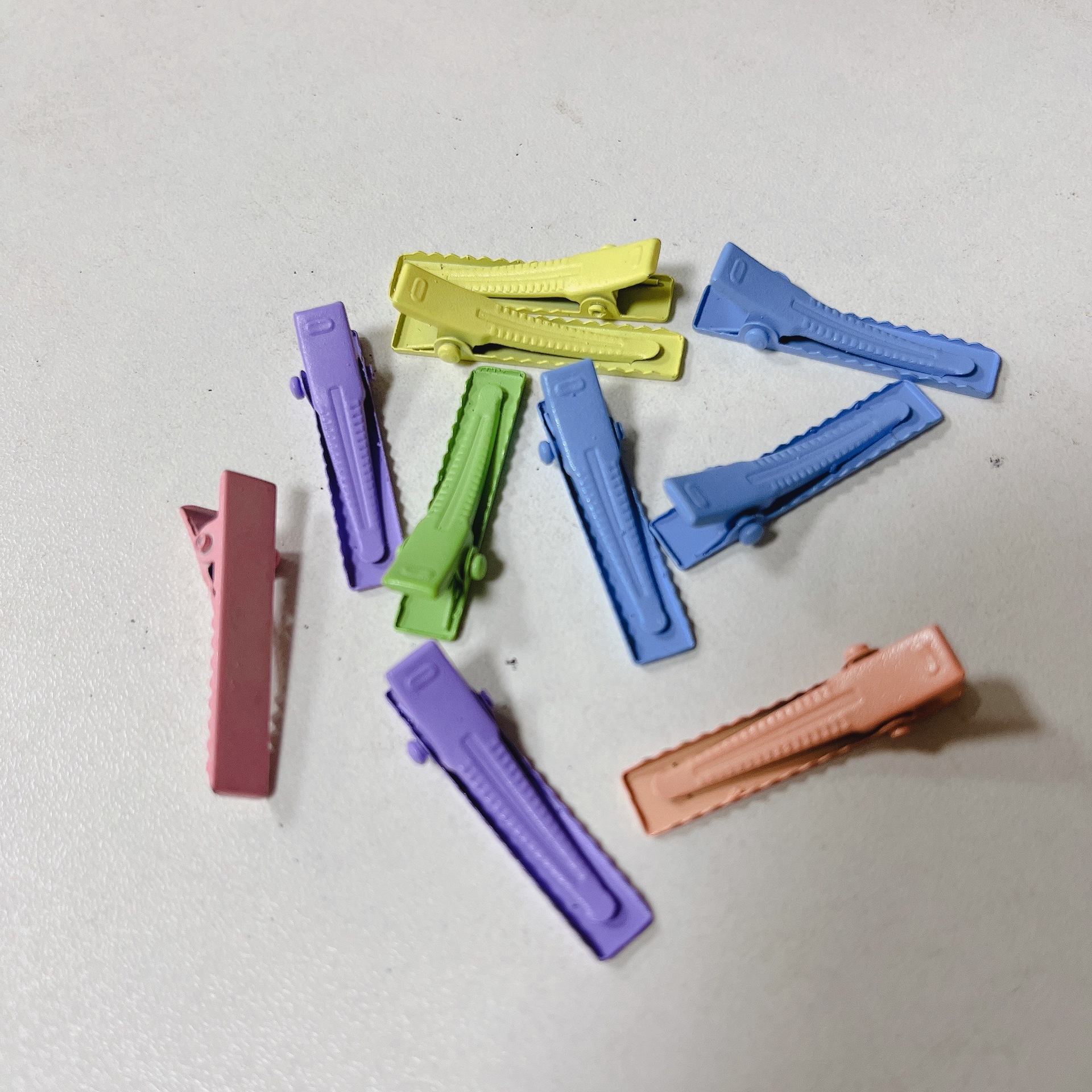 3.2Cm Small Hair Clip Duck Bill Clip Diy Colored Candy Hair Clip Cute Accessories Small Spray Paint Side Clip details Picture