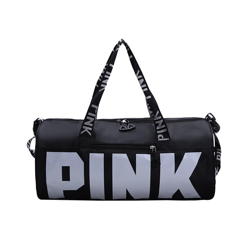 户外运动旅行包大容量单肩手提行李袋PINK旅行袋新款瑜伽健身包女详情图1