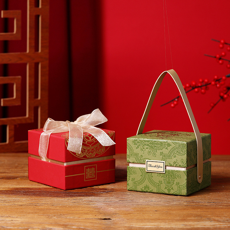 Hand Gift Box Sugary Wedding Ribbon Hand Candy Box Wedding Box Wedding Bag Gift Box Empty Box Customization details Picture