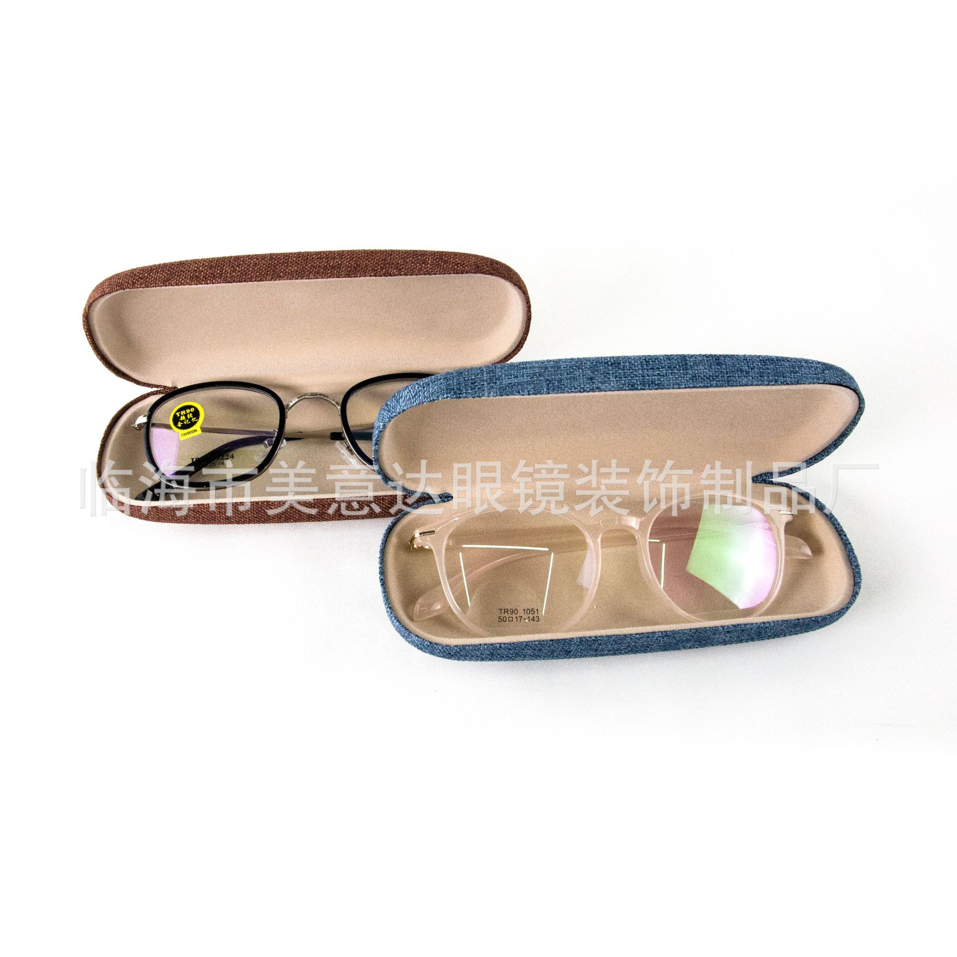 麻布光学镜眼镜盒学生近视眼镜盒老花镜阅读镜眼镜盒详情图2