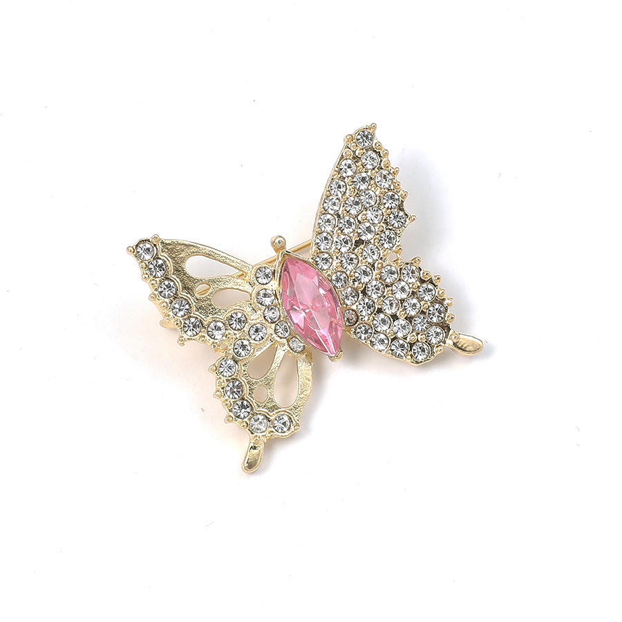 2024 New Flexible Hollow Diamond Butterfly Brooch Full Of Diamond Jewelry Anti-Slip Buckle Fixed Clothing Insect Pin Item Picture