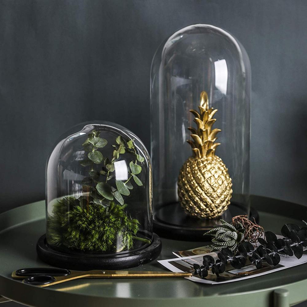 Eternal Life Flower Glass Cover Cork dust Micro landscape dust decoration Vase bouquet DIY dry flower glass cover details Picture