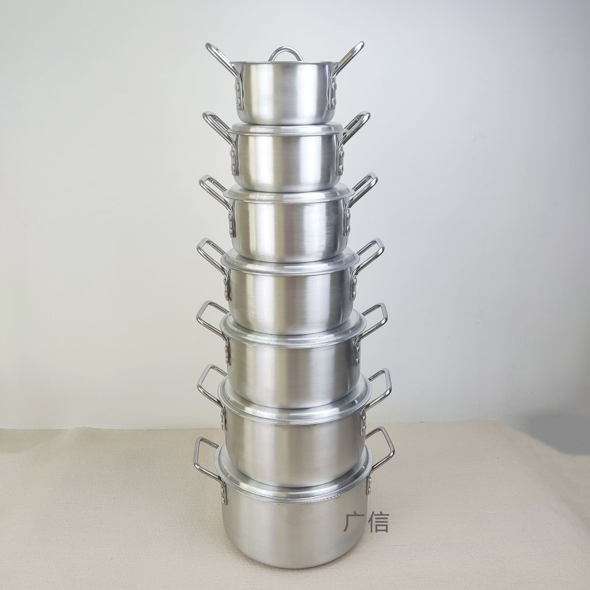 厂家直销跨境货源加厚铝套装锅7件套14-26cm出东南亚墨西哥批发