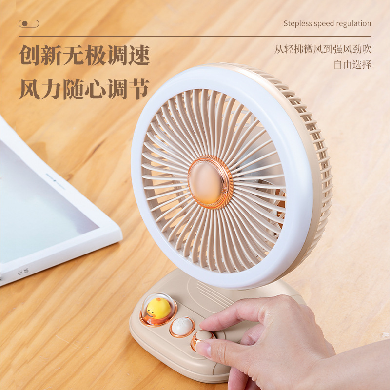 2023 New outdoor household wall hanging shaking head fan USB charging summer burst three-speed wind mini fan details Picture