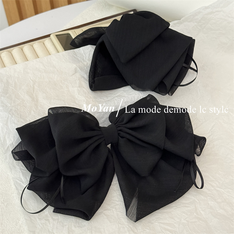 طبعة الكورية من العطر الأسود والقوس الأسود، وملصق نابض مؤخرة الرأس ذات الذيل العالي Specification image