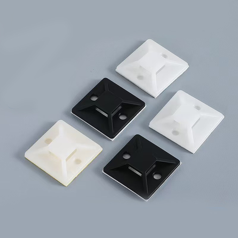 工厂跨境3M胶卡扣定位片吸盘式固定自粘式汽车线束扎带尼龙扎带产品图