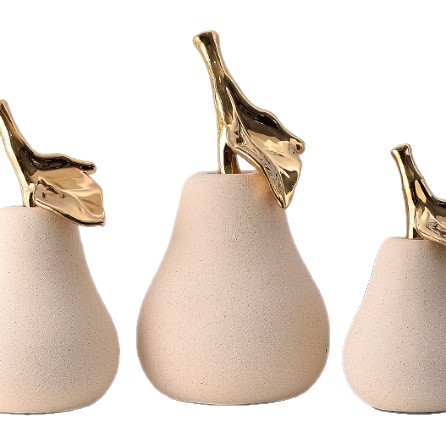 Simple European-style custom apple ornaments for home and hotel use, electroplated in multiple colors Item Picture