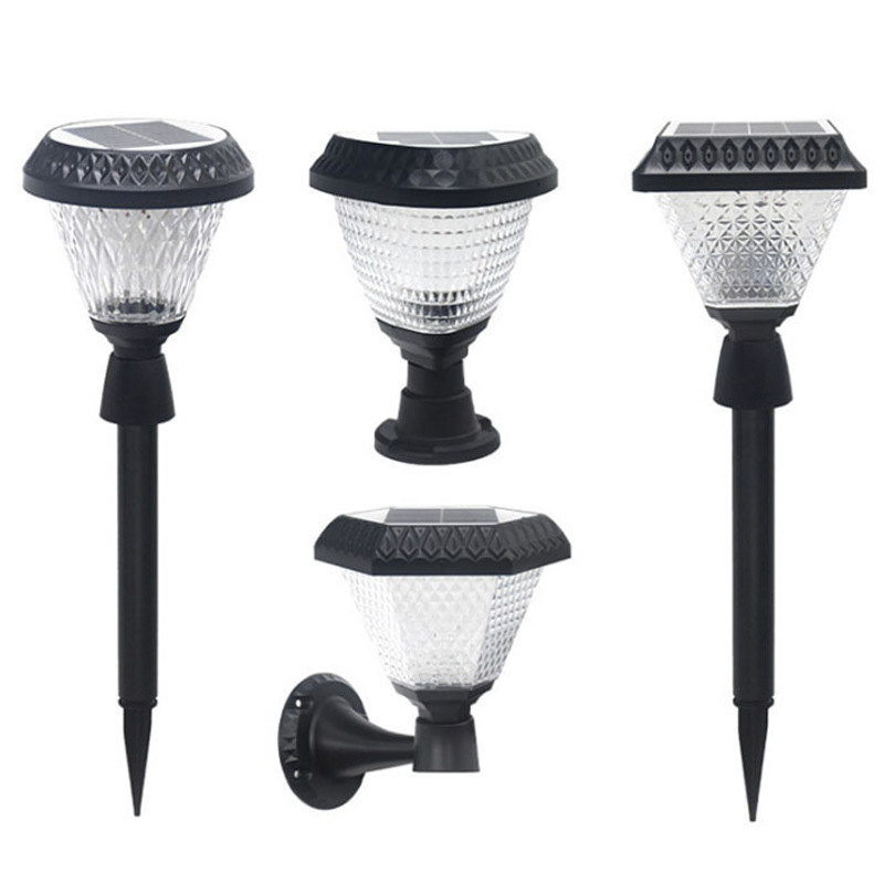 Solar outdoor garden lights, led ground plug lawn lights, wholesale column head lights, waterproof household garden landscape street lights Item Picture