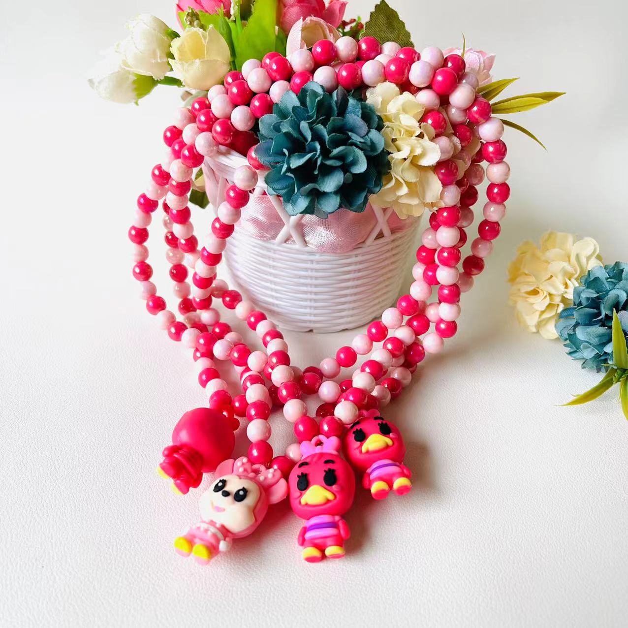 【1-7区】儿童项链 50/捆 1000/件儿童项链可爱公主女童串珠项链卡通首饰幼儿园奖品1元货源批发细节图