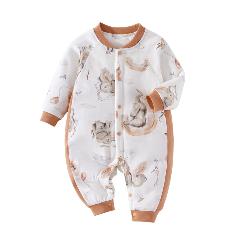 Anyang Baby Clothes Baby Clothes Constant Temperature Warm Clothes Baby 60G Cotton-Padded Onesie Climbing Pajamas Autumn And Winter Item Picture