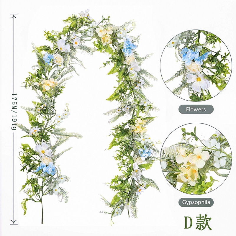 Artificial vines, spring water plants, Amazon home decoration green plants, peonies, daisies, vines, artificial vines pic 4