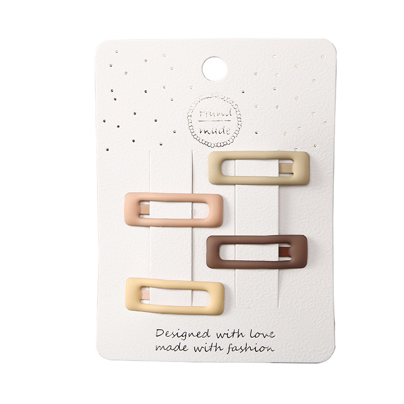 Spring And Summer Milk Coffee Children's Hairpin Little Girl's Back Of The Head Broken Bb Clip Bangs Clip Side Hairpin Spot Item Picture