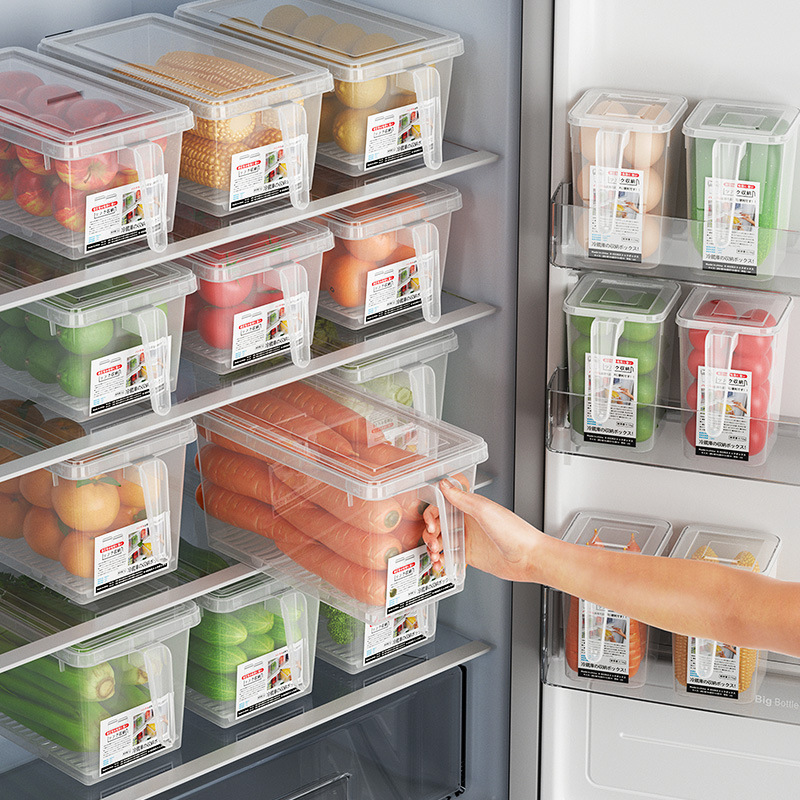 日式冰箱收纳盒 抽屉式冰箱侧门收纳盒 厨房鸡蛋盒食物冷冻保鲜盒