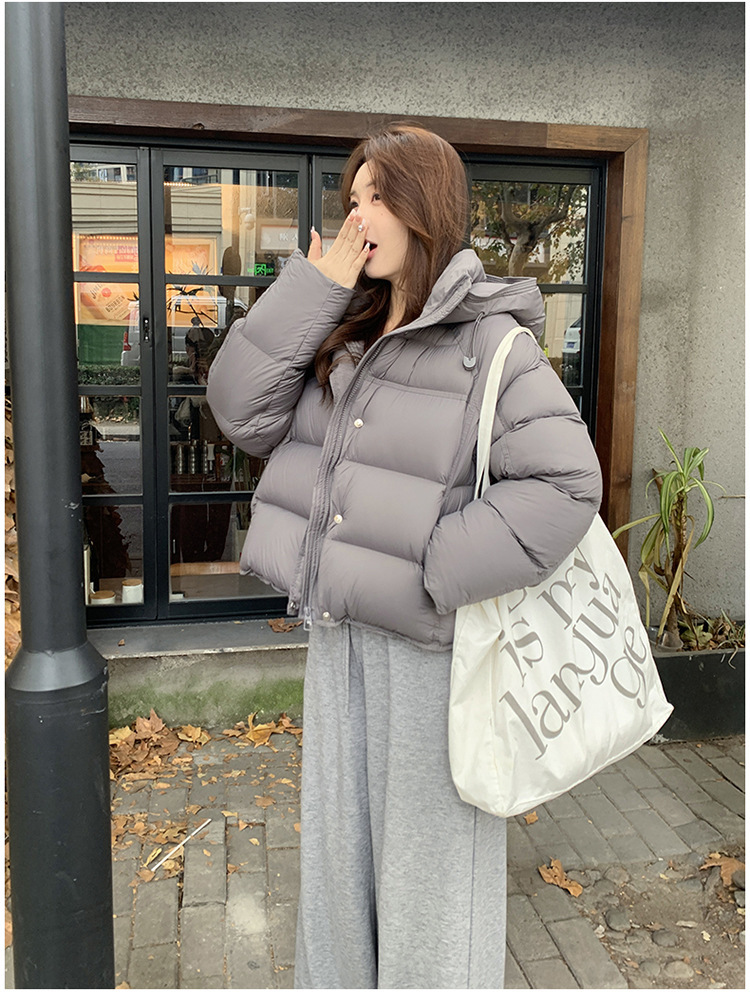 裳初90白鸭绒泡芙羽绒服女2025新款连帽面包服加厚羽绒外套平湖详情20