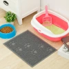 Rectangular medium-sized cute paw print pvc cat paw litter pad manufacturer wholesale 40*60 details Picture